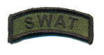 SWAT Tab Black Merrow- With Hook and Loop