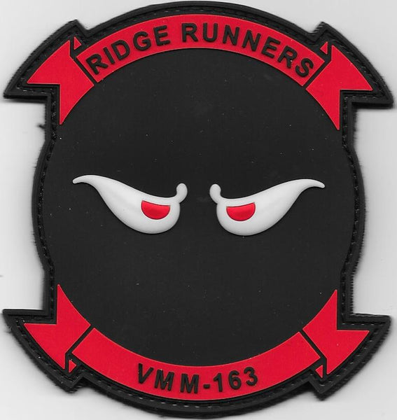 Officially Licensed USMC VMM-163 Ridge Runners PVC GITD Patch