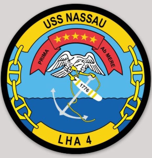 Officially Licensed US Navy USS Nassau LHA-4 Sticker – MarinePatches ...