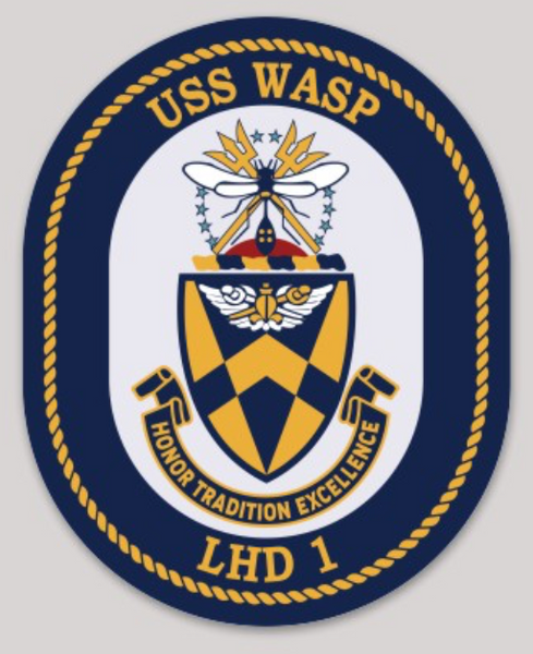 Officially Licensed US Navy USS Wasp LHD-1 Sticker