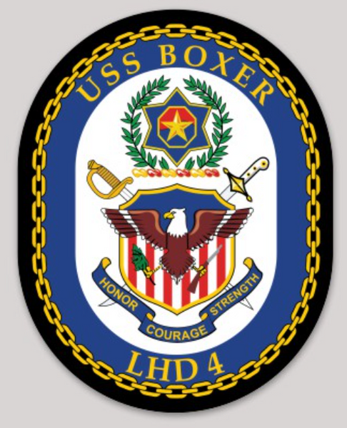 Officially Licensed USS Boxer LHD-4 Sticker