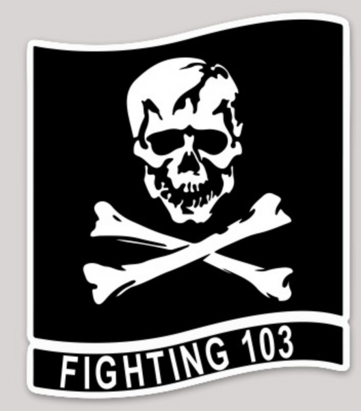 Officially Licensed US Navy VFA-103 Jolly Rogers Sticker