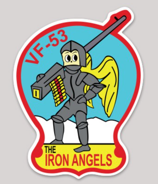 Officially Licensed US Navy VF-53 Iron Angels Sticker