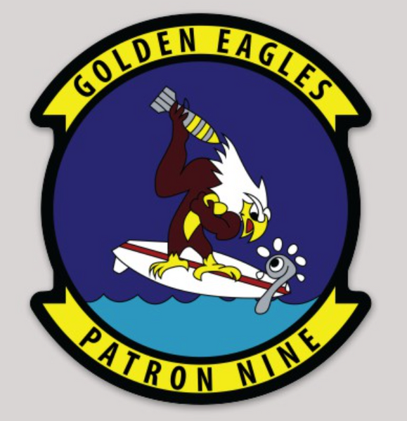 Officially Licensed US Navy VP-9 Golden Eagles Sticker