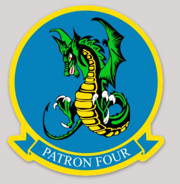 Officially Licensed US Navy VP-4 Skinny Dragons Sticker