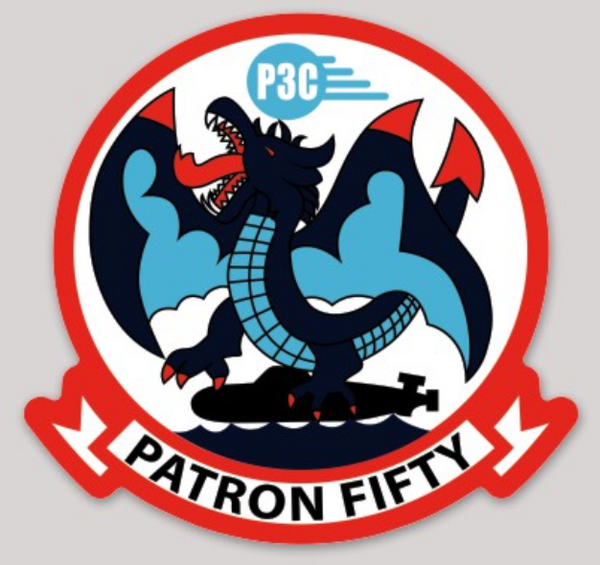Officially Licensed US Navy VP-50 Blue Dragons Sticker