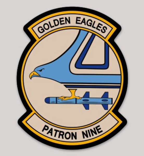 Officially Licensed US Navy VP-9 Golden Eagles Sticker