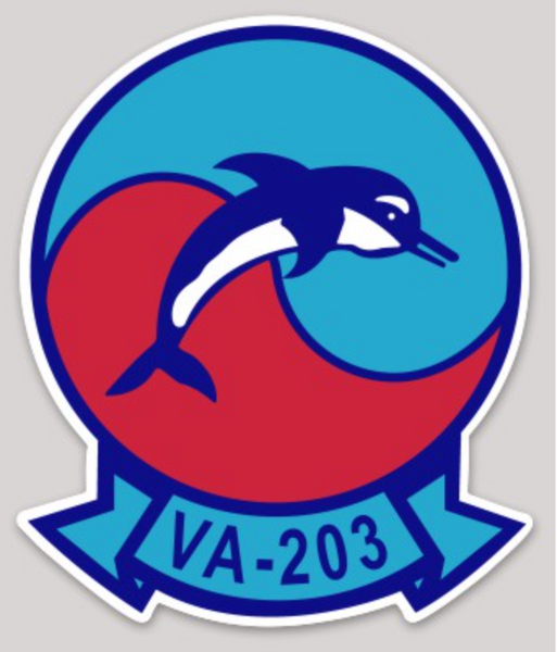 US Navy Official Official VA-203 Blue Dolphins Sticker