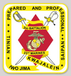 Officially Licensed USMC 2nd Bn 23rd Marines Sticker
