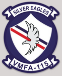 Officially Licensed USMC VMFA-115 Silver Eagles 1980's Sticker