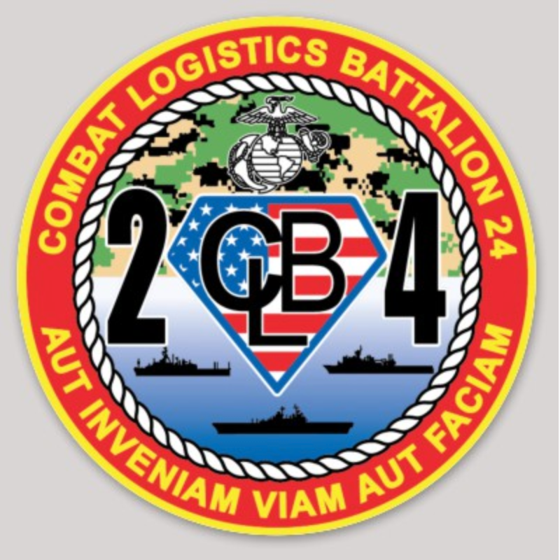 Officially Licensed USMC 24th Combat Logistics Battalion CLB Stickers ...