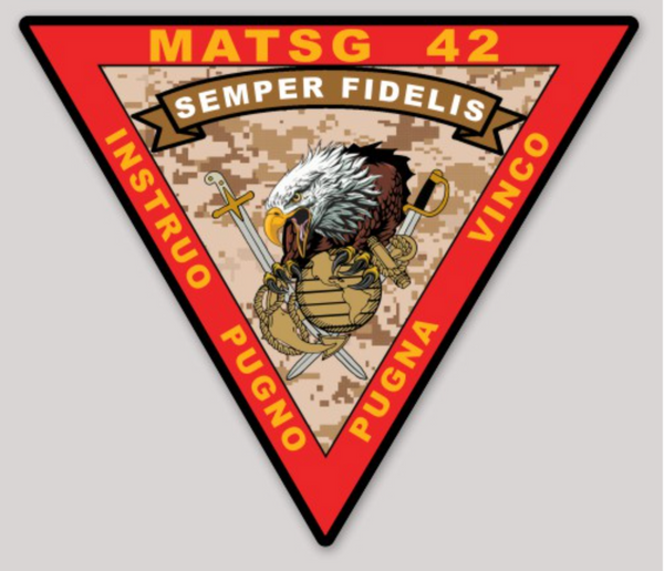 Officially Licensed USMC MATSG-42 Stickers