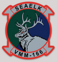 Officially Licensed USMC VMM-166 Seaelk Sticker