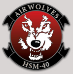 Officially Licensed US Navy HSM-40 Air Wolves Stickers