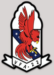 Officially Licensed US Navy VFA-22 Fighting Redcocks Stickers