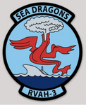 Officially Licensed US Navy RVAH-3 Sea Dragons Squadron Sticker