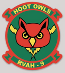 Officially Licensed US Navy RVAH-9 Hoot Owls Squadron Sticker