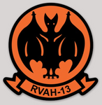 Officially Licensed US Navy RVAH-13 Bats Squadron Sticker