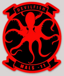 Officially Licensed USMC MALS-11 Devilfish Sticker