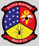 Officially Licensed USMC MALS-13 Black Widows Sticker