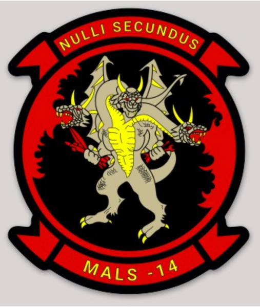 Officially Licensed USMC MALS-14 Dragons Sticker