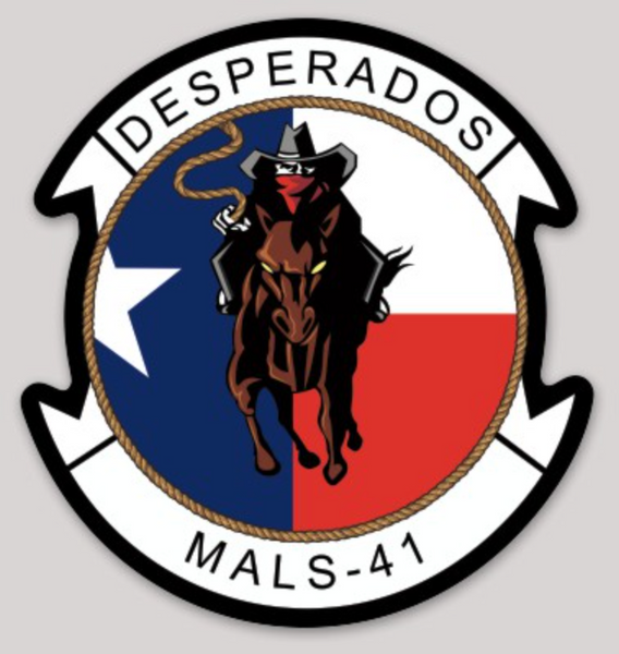 Officially Licensed USMC MALS-41 Desperados Sticker