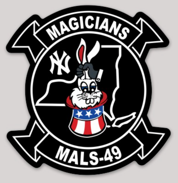 Officially Licensed USMC MALS-49 Magicians Sticker