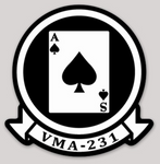 Officially Licensed USMC VMA-231 Ace of Spades Squadron Sticker