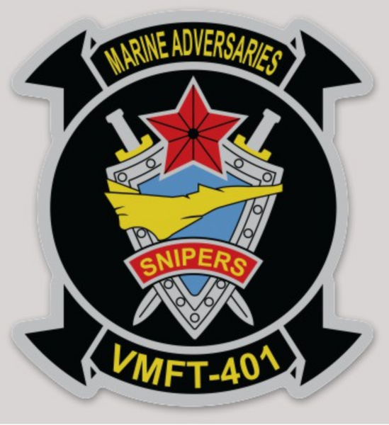 Officially Licensed USMC VMFT-401 Snipers Sticker