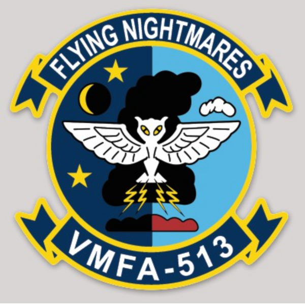 Officially Licensed USMC VMFA-513 Flying Nightmares Squadron Sticker