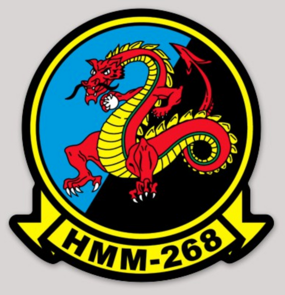 Officially Licensed HMM-268 Red Dragons Sticker