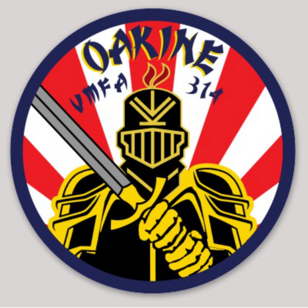 Official VMFA-314 Black Knights OAKINE Squadron Sticker