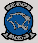 Officially Licensed US Navy VAQ-139 Cougars Stickers