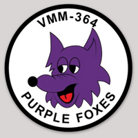 Officially Licensed USMC VMM-364 Purple Foxes Sticker