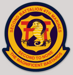 Officially Licensed USMC 2nd Battalion 4th Marines Magnificent Bastards Sticker