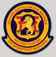 Officially Licensed USMC 2nd Battalion 4th Marines Magnificent Bastards Sticker
