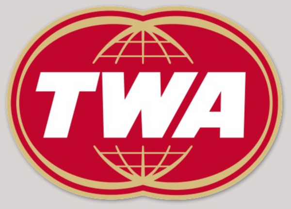 TWA Trans World Airways Sticker