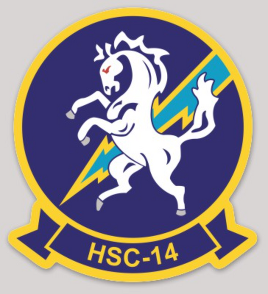 Officially Licensed US Navy HSC-14 Chargers Squadron Sticker