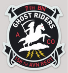 US Army A Co 7/158th Ghost Riders Sticker