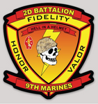 Officially Licensed 2nd Bn 9th Marines Hell in a Helmet Stickers