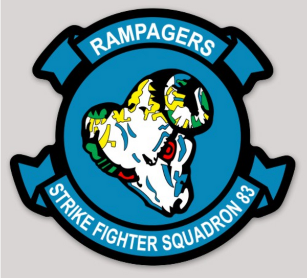 Officially Licensed US Navy VFA-83 Rampagers Squadron Sticker