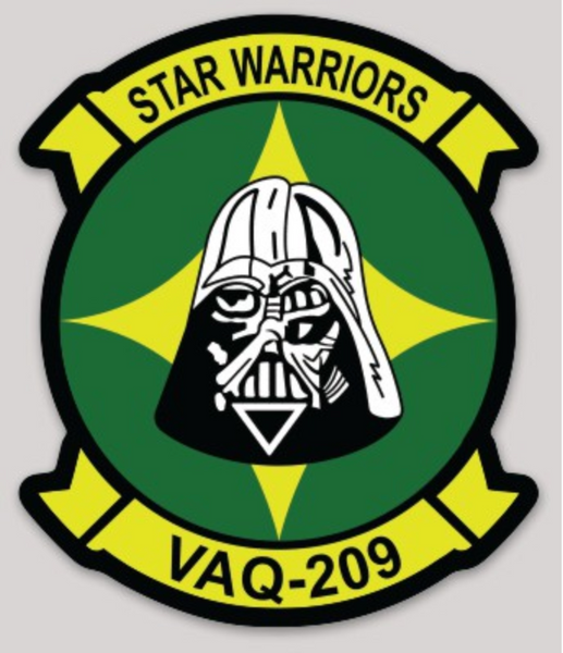 Officially Licensed US Navy VAQ-209 Star Warriors Squadron Sticker