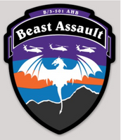 Official US Army B Co 3-501 Beast Assault Stickers