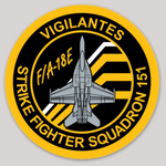 Officially Licensed US Navy VFA-151 Vigilantes F-18 Squadron Sticker