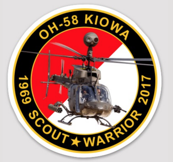 US Army OH-58 Kiowa 4" Commemorative Sticker