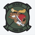 Officially Licensed USMC VMM-166 Seaelk Party Moose PVC Patches