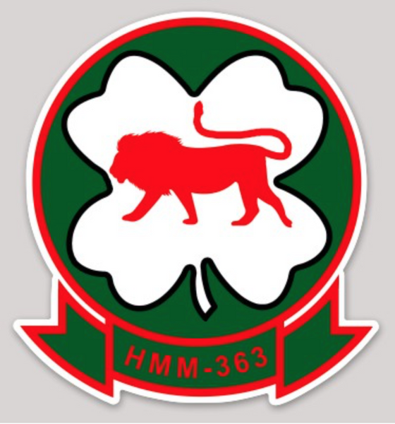 Officially Licensed USMC HMM-363 Red Lions Sticker