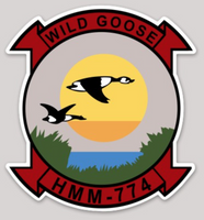 Officially Licensed USMC HMM-774 Wild Goose Sticker