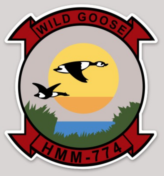Officially Licensed USMC HMM-774 Wild Goose Sticker