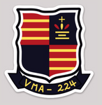 Officially Licensed USMC VMA-224 Fighting Bengals Sticker